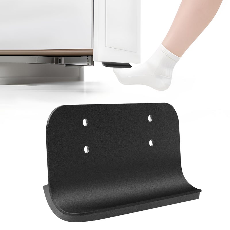 Joxodak Trash Cabinet Foot Pull, Cabinet Foot Pull for Trash Drawer Hands Free Cabinet Door Solution Adhesive Toe Foot Pull Comfortable to use Barefoot (1, Black) - Image 1